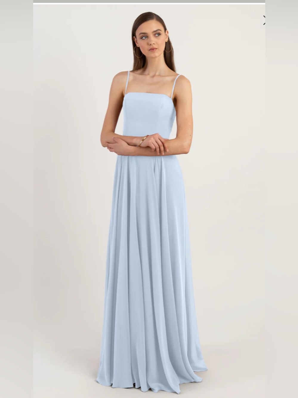 Jenny Yoo Anthropology Renee Chiffon Bridesmaid Dress in Whisper Blue